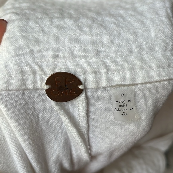 Free People one white viola pants front tie - Picture 6 of 7